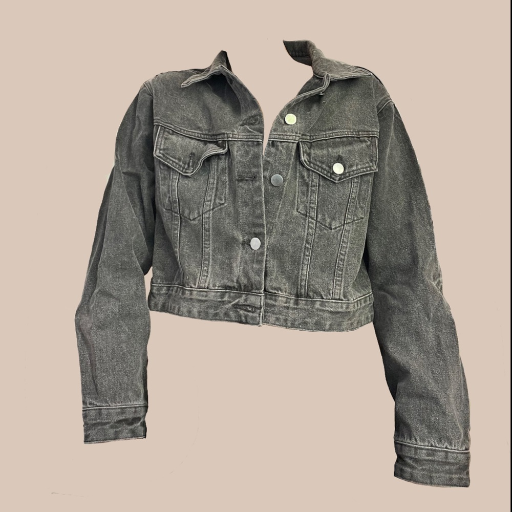 Princess Polly black denim jacket